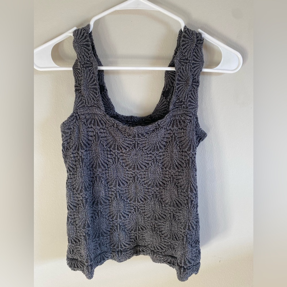 Free People Intimately Dark Grey Love Letter Cami M/L